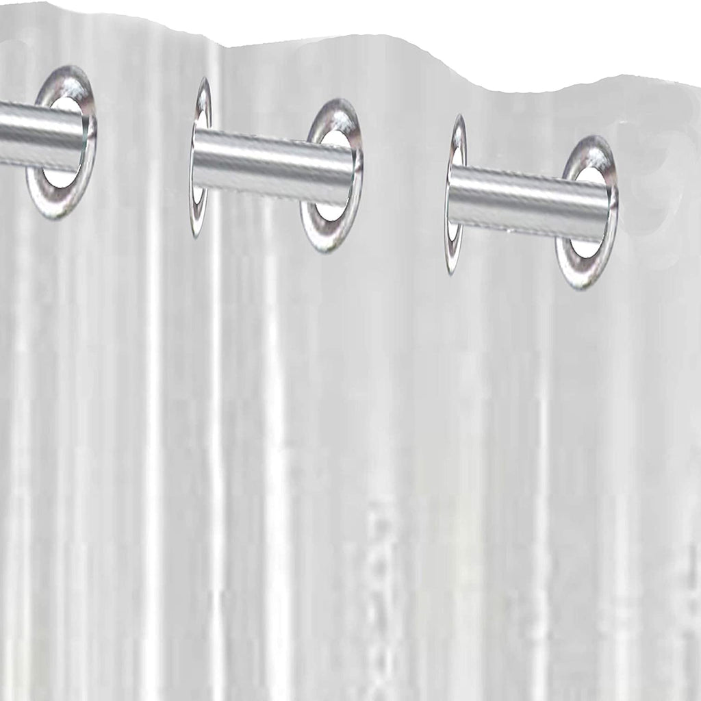 Kuber Industries PVC Eyelet 30 mm AC Curtain, 7 Feet (Transparent ...