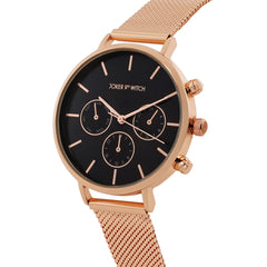 Moscow Black Dial Rosegold Mesh Strap Analog Women's Watch