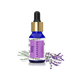 Rey Naturals Lavender Essential Oil - Pure 100% Natural - Healthier Skin and Hair - Calming Bath or Massage for Restful Sleep - Diffuser-Ready for Aromatherapy - 30 ml (15 ml x 2) super saver combo …