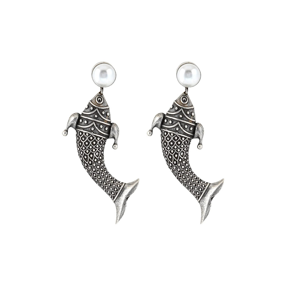 Teejh Tanuja Silver Oxidised Earrings