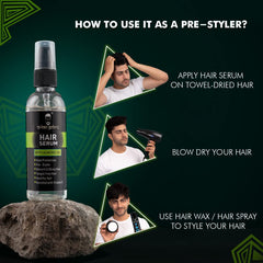 Urbangabru Hair Volumizing Powder Wax (10 GM) + Hair Serum (100 ML) - Hair Styling Combo Kit