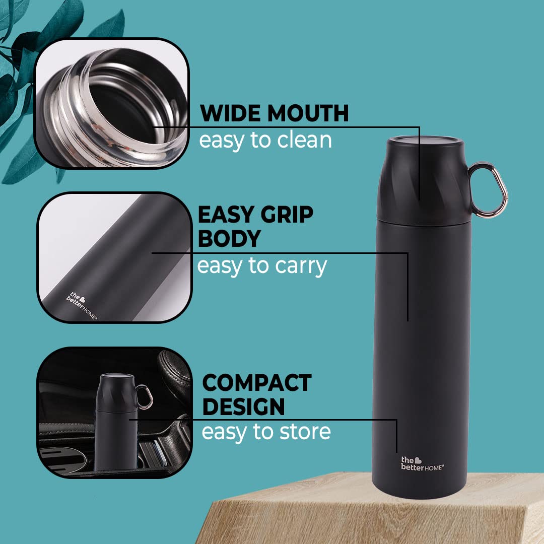 The Better Home Insulated Flask 500ml with Tea Coffee Cup