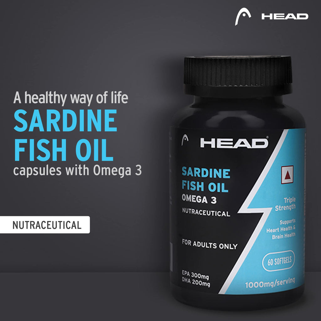 Head Omega3 Fish Oil Capsules for Men & Women (1000Mg Omega 3, 300