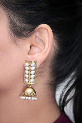 Yellow Chimes Earrings for Women & Girls | Traditional Gold Jhumka Earrings with Hanging Pearls | Gold Plated Jhumkas | Dome Shape Jhumki Earring | Birthday & Anniversary Gift