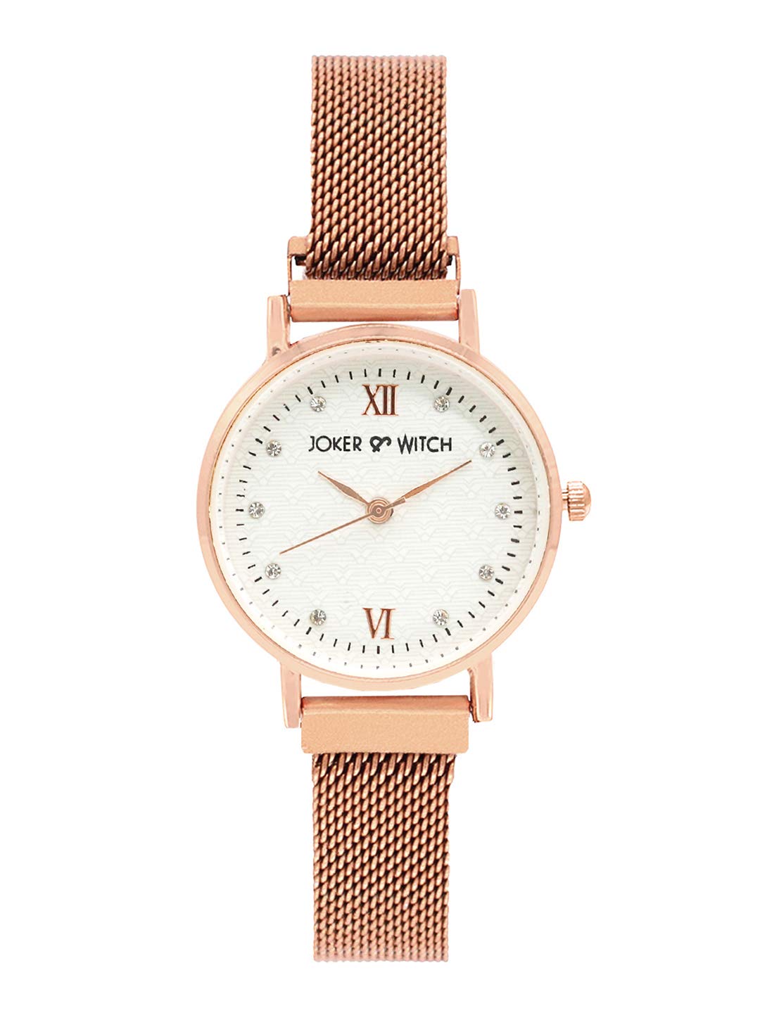 Joker & Witch Lexi Gold Mesh Strap White Dial Watch for Women