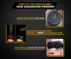 Urbangabru Hair Volumizing Powder 10 GM & Jadibuti Hair Oil 200 ML - Men's Grooming Combo Kit