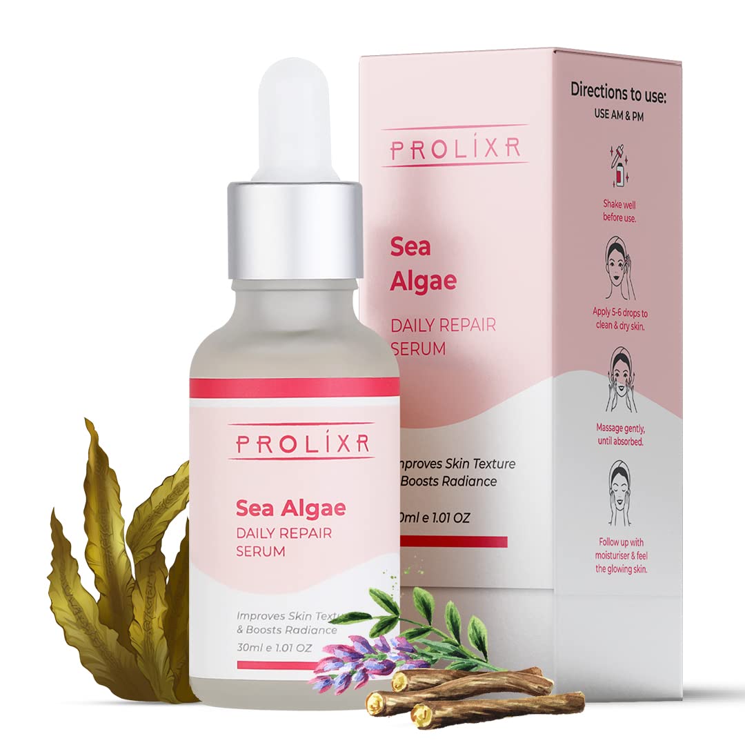 Prolixr Sea Algae Daily Repair Face Serum - Open Pore | Skin Radiance | Hydrates & Clarifies | All Skin Types | (30ml)