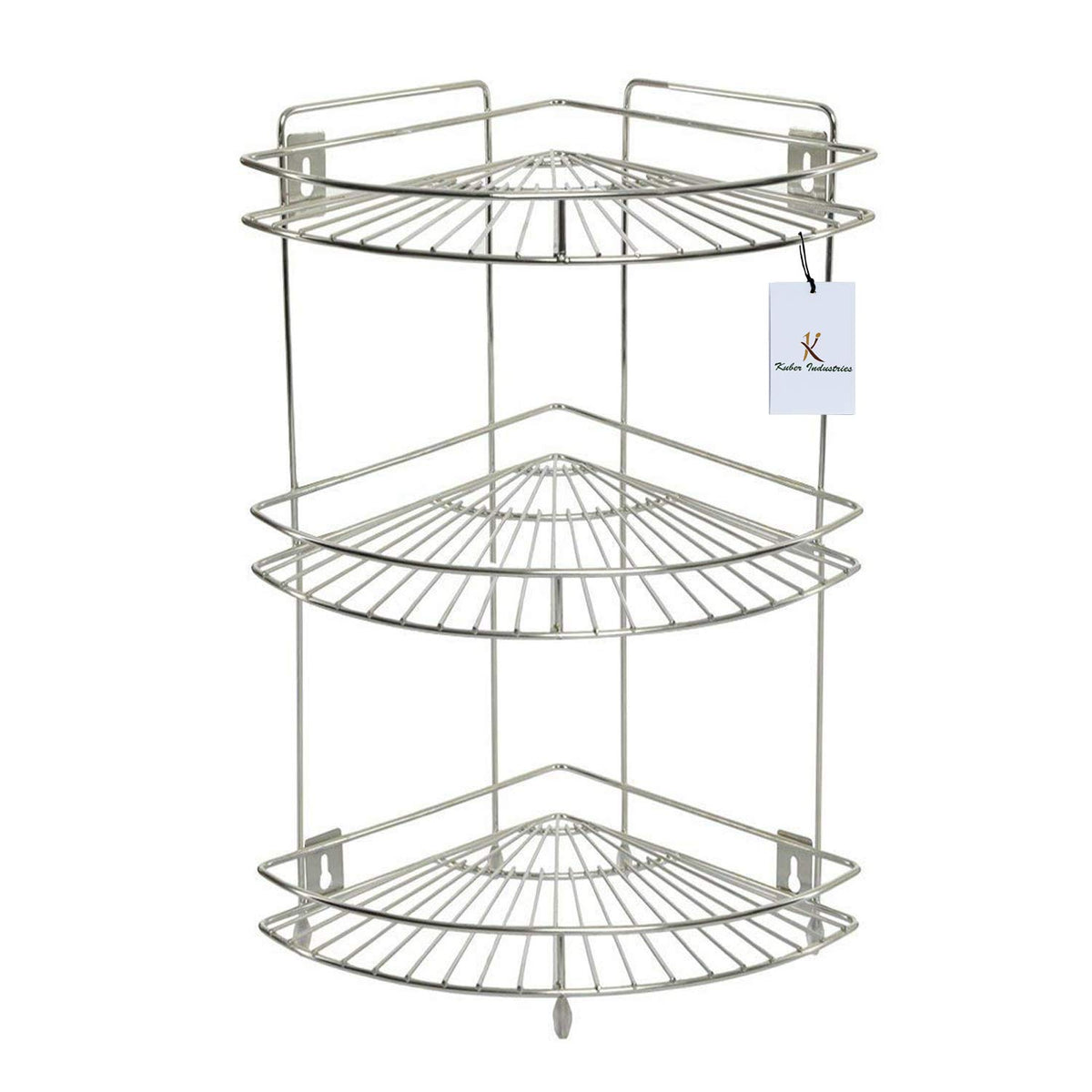 Kuber Industries Stainless Steel Storage Rack, Silver (CTKTC1347), Standard