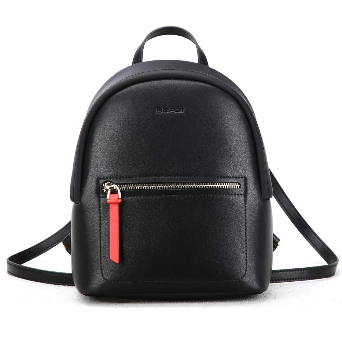 BOPAI Water Resistant Nylon Multifunctional Ladies Mini Women Backpack (Black)