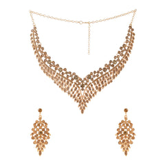 Yellow Chimes Jewellery Set For Women Gold Toned Crystal Designed Necklace Set For Women and Girls Valentine Gift for Girls