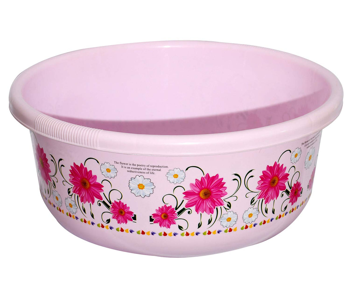 Kuber Industries Plastic Multipurpose Bath Tub/Washing Tub 40 Ltr (Pink) -CTKTC043199