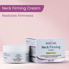 Kozicare Neck Firming Cream with 0.01% Glutathione, 2% Vitamin C, 0.01% Vitamin E, 1% Niacinamide, 1% Kojic Acid | Helps Tightening & Firming the Skin | Reduces Wrinkles and Sagging Skin |Nourishes & Heals the Skin-50gm