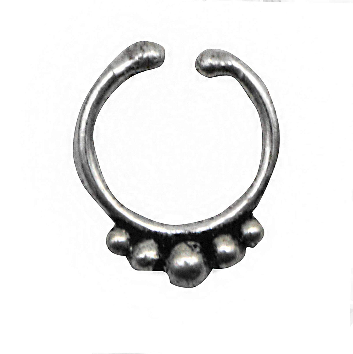 TEEJH Dipti Silver Nosepin For Women