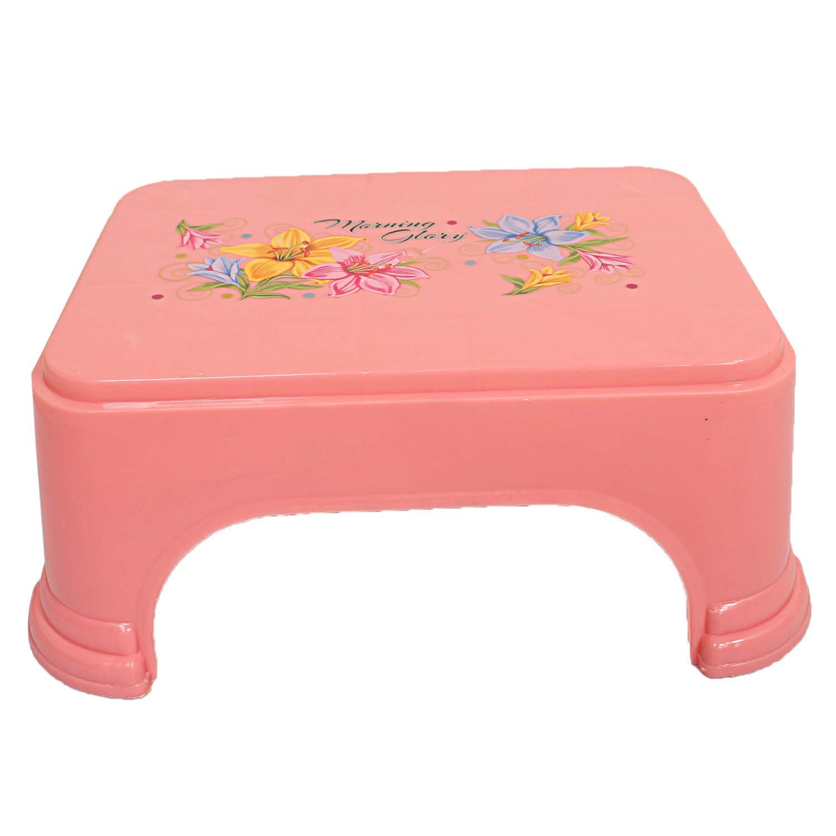 Heart Home Plastic Rectangular Bathroom Patla/Stool (Pink) - CTHH10486