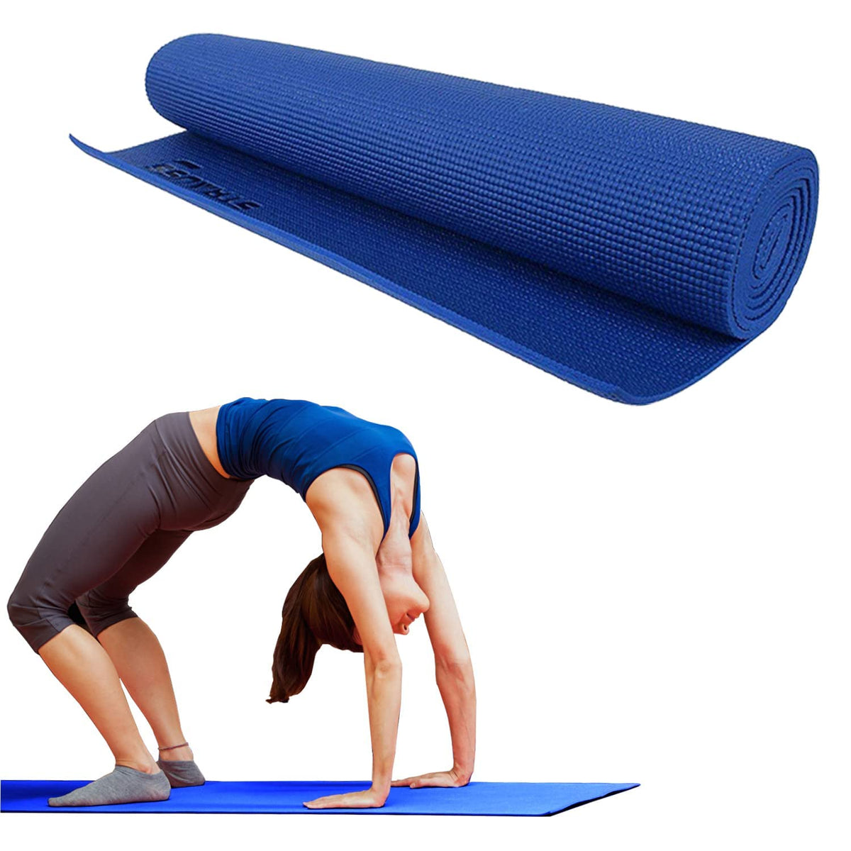 Strauss Yoga Mat, 4 mm (Blue)