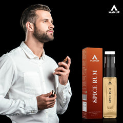 Man-Up Spice Rum Perfume For Men | Eau De Perfume | Premium Long Lasting Fresh, Refreshing & Energising Fragrance Perfume | Celebrating Every Special Occasion - 8ml