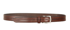 THE CLOWNFISH Men's Genuine Leather Belt with Textured/Embossed Design-Chocolate Brown (Size-36 inches)