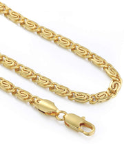 Yellow Chimes Chain for Men Golden Chain for Boys 316L Stainless Steel Spiral Figaro Interlinked Neck Chain for Men and Boys
