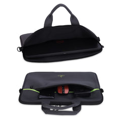 THE CLOWNFISH Lucas Series Polyester Unisex 13 inch Tablet Case Laptop Sleeve Laptop Bag Case Slipcase Shoulder & Trolley Strap (Grey)