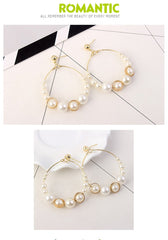 Yellow Chimes Latest Trend Pearl Hoops Earrings for Women and Girls