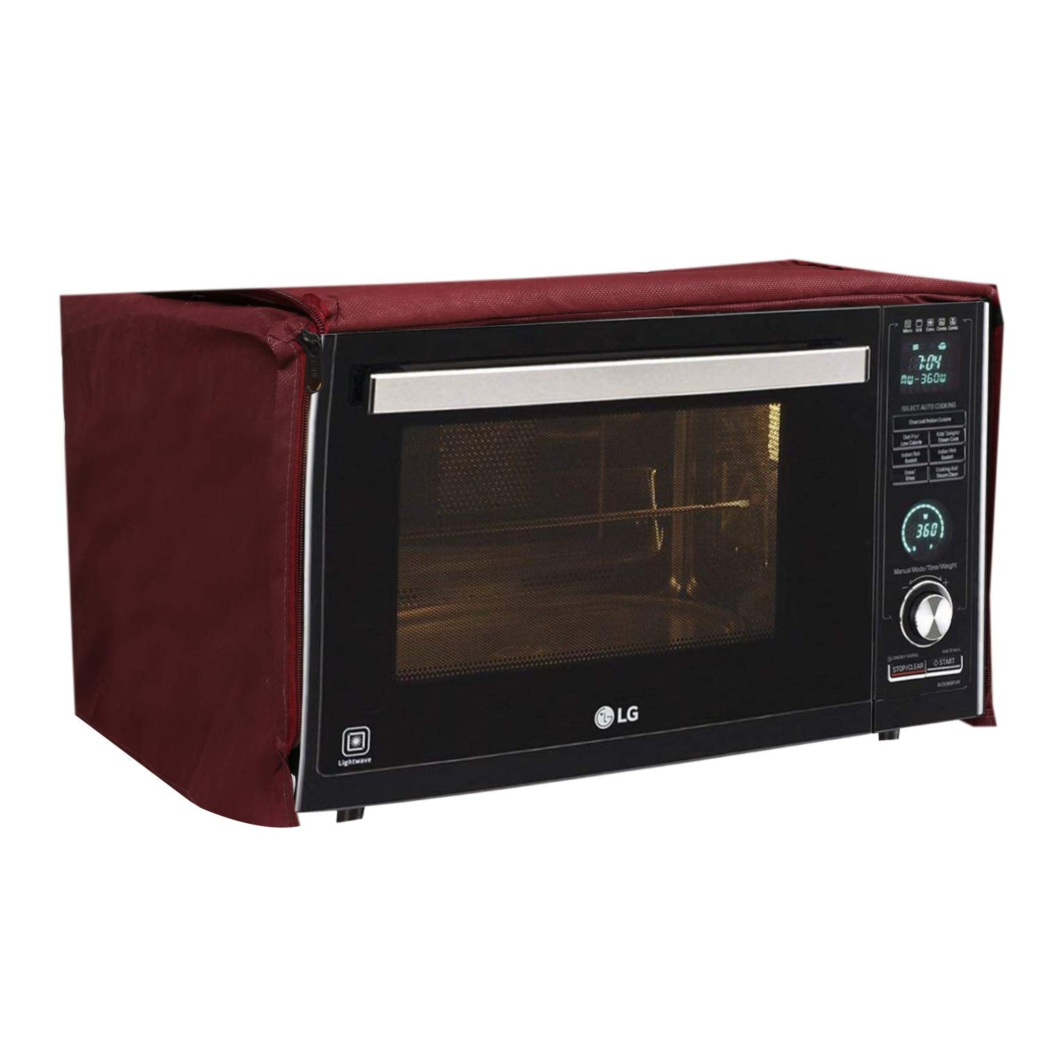 Kuber Industries PVC 1 Piece Microwave Oven Cover 20 LTR (Brown) -CTKTC5713