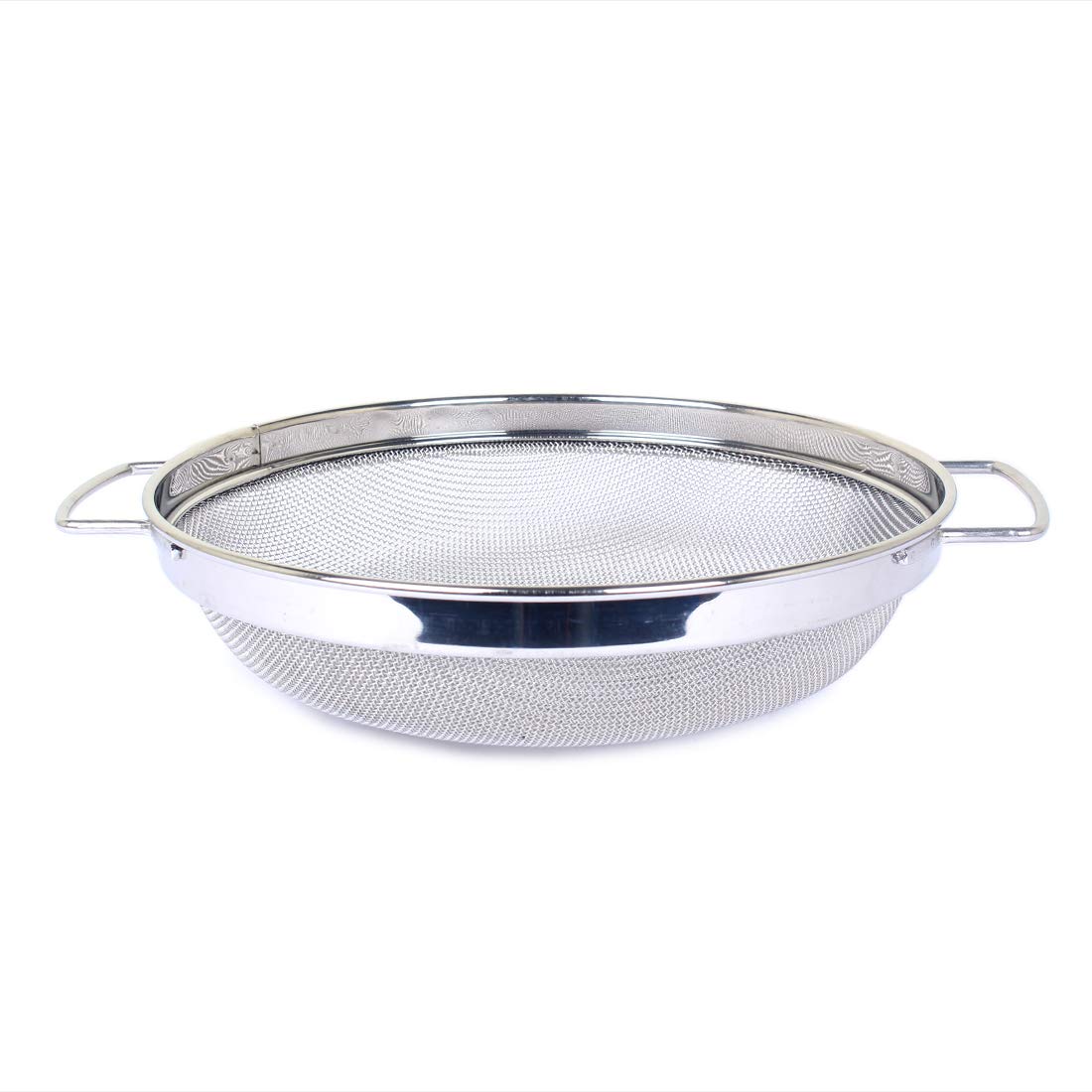Colourtales 304 Food Grade Stainless Steel Multipurpose Puran Jali Chalni Mesh Strainer (21 cm Dia)