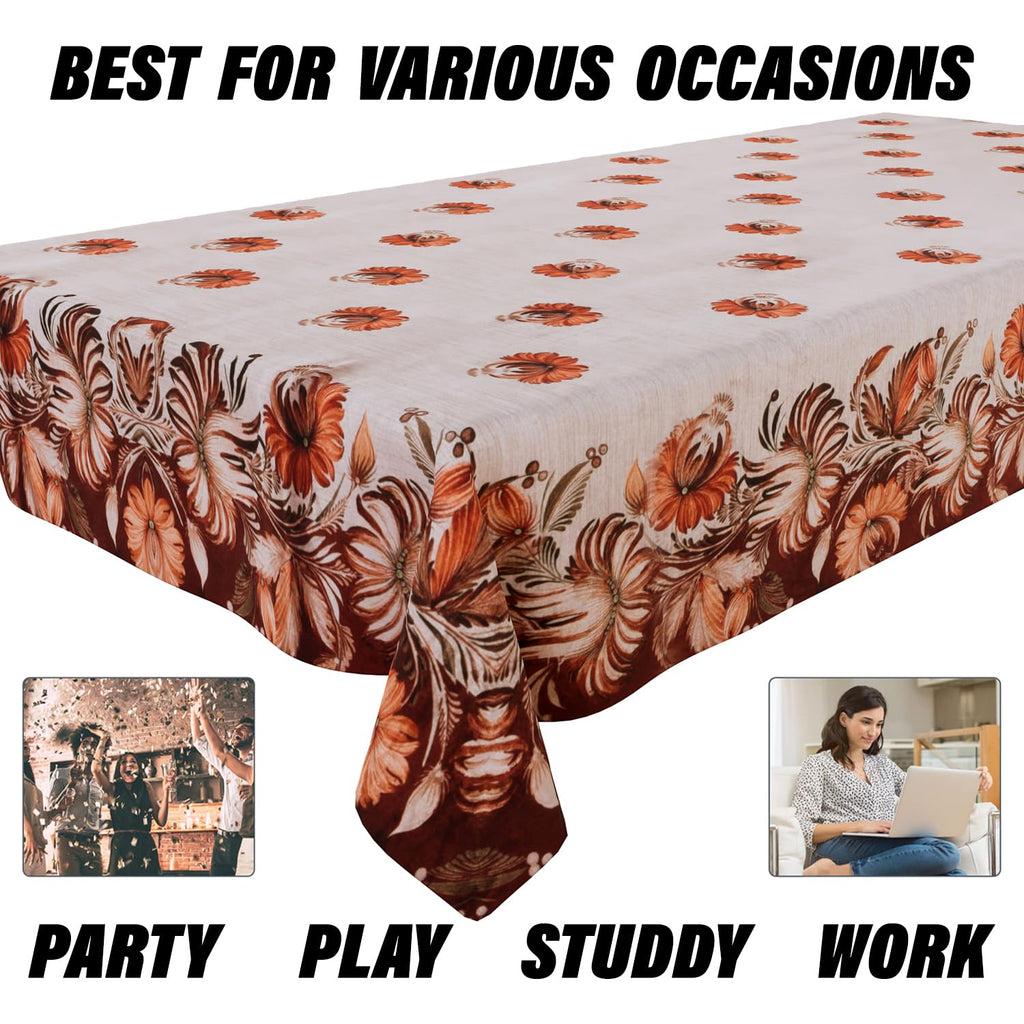 Heart Home Center Table Cover | Velvet Sparkle Table Cover | Brown ...