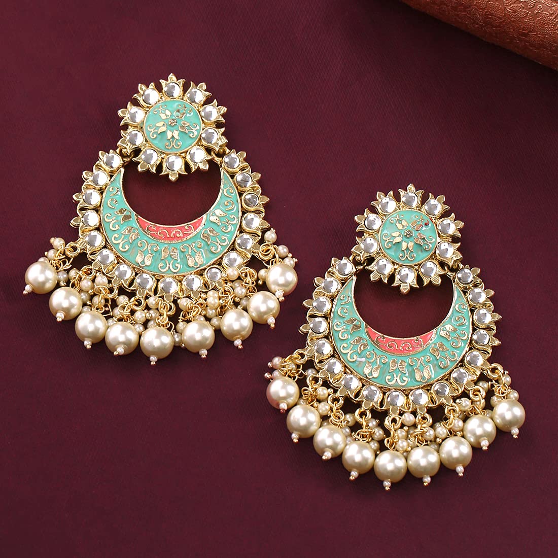 Oxodize Golden White Artificial Chips Stone White Semi Moti Mayur Zumkhi Earrings  Bali at Rs 33/pair in Rajkot