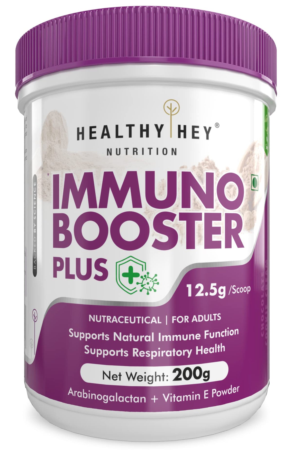 HealthyHey Nutrition Immuno Booster Plus - 12.5g per serving - 200g - Chocolate Cookie Cream Flavoured