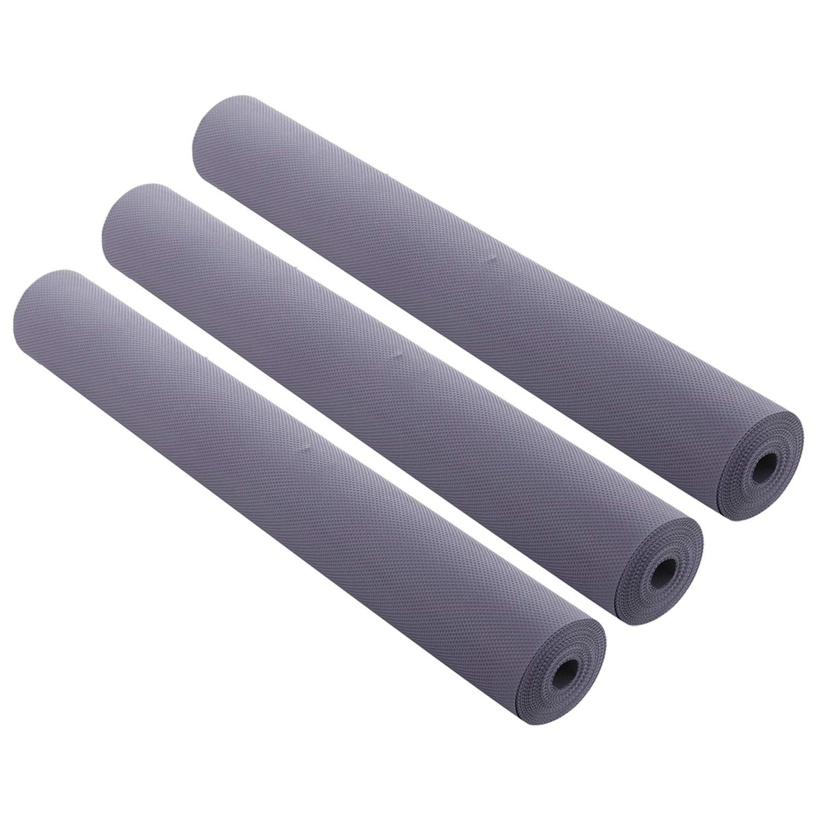 Kuber Industries 3 Pieces Multipurpose Textured Super Strong Anti-Anti Skid Mats and Liners for Drawer, Refrigerator, Cupboard, Shelf,- Size 45X125cm (1.25 Meter Roll, Grey)