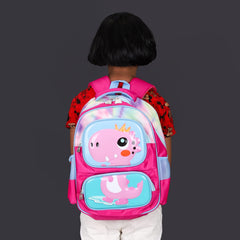 THE CLOWNFISH Little Champ Series Polyester 13.6 Litres Kids Backpack School Bag Daypack Sack Picnic Bag for Tiny Tots-Age Group 3-5 years (Rosy Pink)