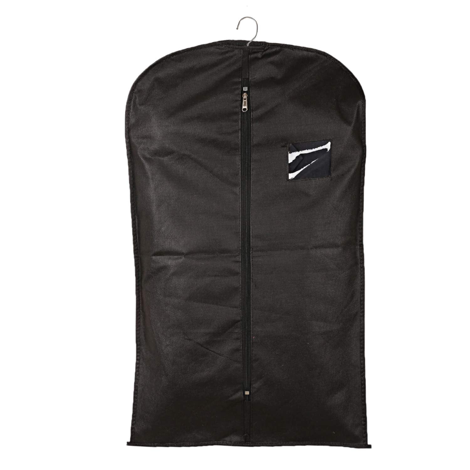 Kuber Industries Non Woven 6 Pieces Men's & Kid's Hanging Coat Blazer Suit Cloth Cover- Big & Small (Black) -NEWTC5885