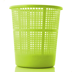 Kuber Industries Plastic Mesh Dustbin Garbage Bin for Office use, School, Bedroom, Kids Room, Home, Multi Purpose, 5 Liters (Green)-KUBMART221, Standard