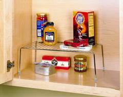 Plantex Cabinet Shelf Divider for Kitchen/Storage Rack for Kitchen Cabinets/Plate Stand for Kitchen/Kitchen Cabinets Storage Racks(Stainless Steel)