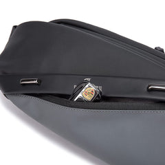 The Clownfish Water Resistant Polyester Unisex Travel Crossbody Sling Bag Chest Pack Waist Bag (Black)
