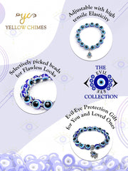 Yellow Chimes Bracelet for Women Stretchable Beads Charm Bracelet for Women and Girls