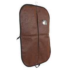 Kuber Industries Emboss Non-Woven Foldable Blazer Cover|Zipper Closure With Small Window|Sturdy Hook|Size 90 x 60 x 1 CM (Brown)