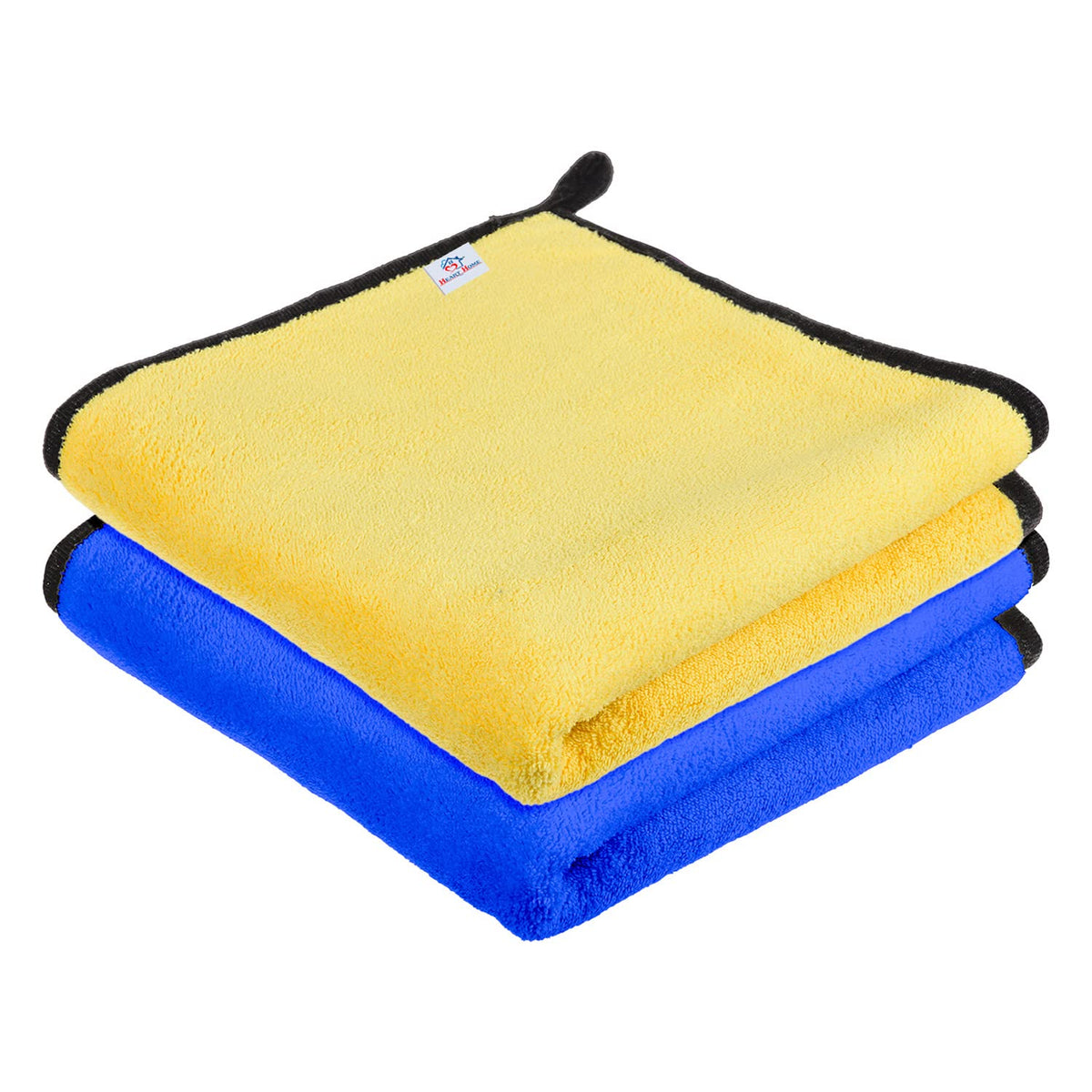 Heart Home Cleaning Towel|Microfiber Reusable Cloths|Highly Absorbent Washable Towel for Kitchen with Hanging Loop|Car|Window|40x40 Cm|Pack of 2 (Multi)