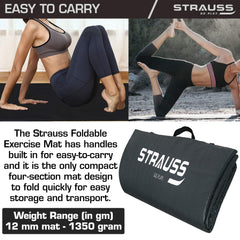 Strauss Yoga Mat Rolling, 12 mm (Grey)