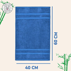 The Better Home 600GSM 100% Bamboo Hand Towel | Anti Odour & Anti Bacterial Bamboo Towel | Ultra Absorbent & Quick Drying Hand & Face Towel for Men & Women (Pack of 2, Blue)