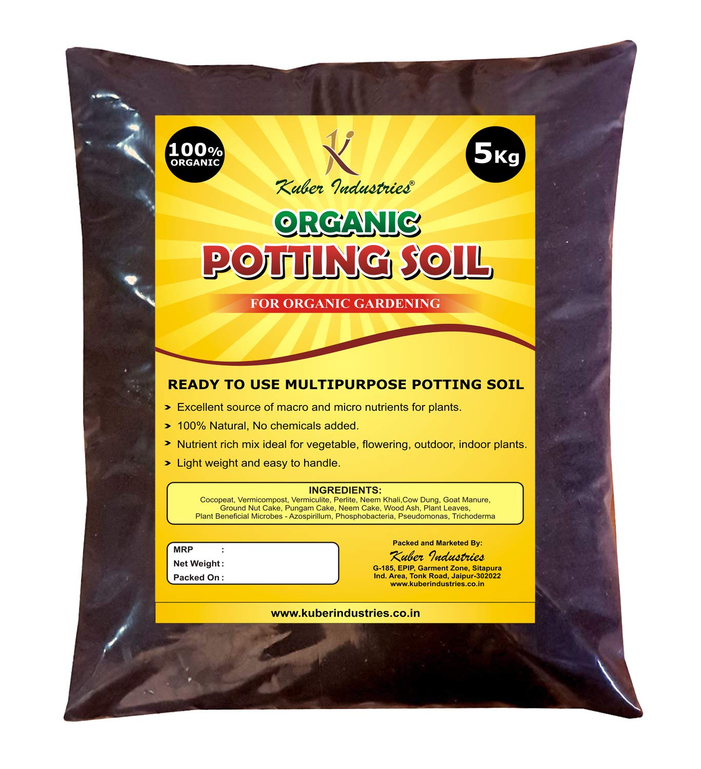 near source organic potting mix Kuber Industries Enriched Premium Organic Earth Magic Potting Soil Mix – GlobalBees Shop