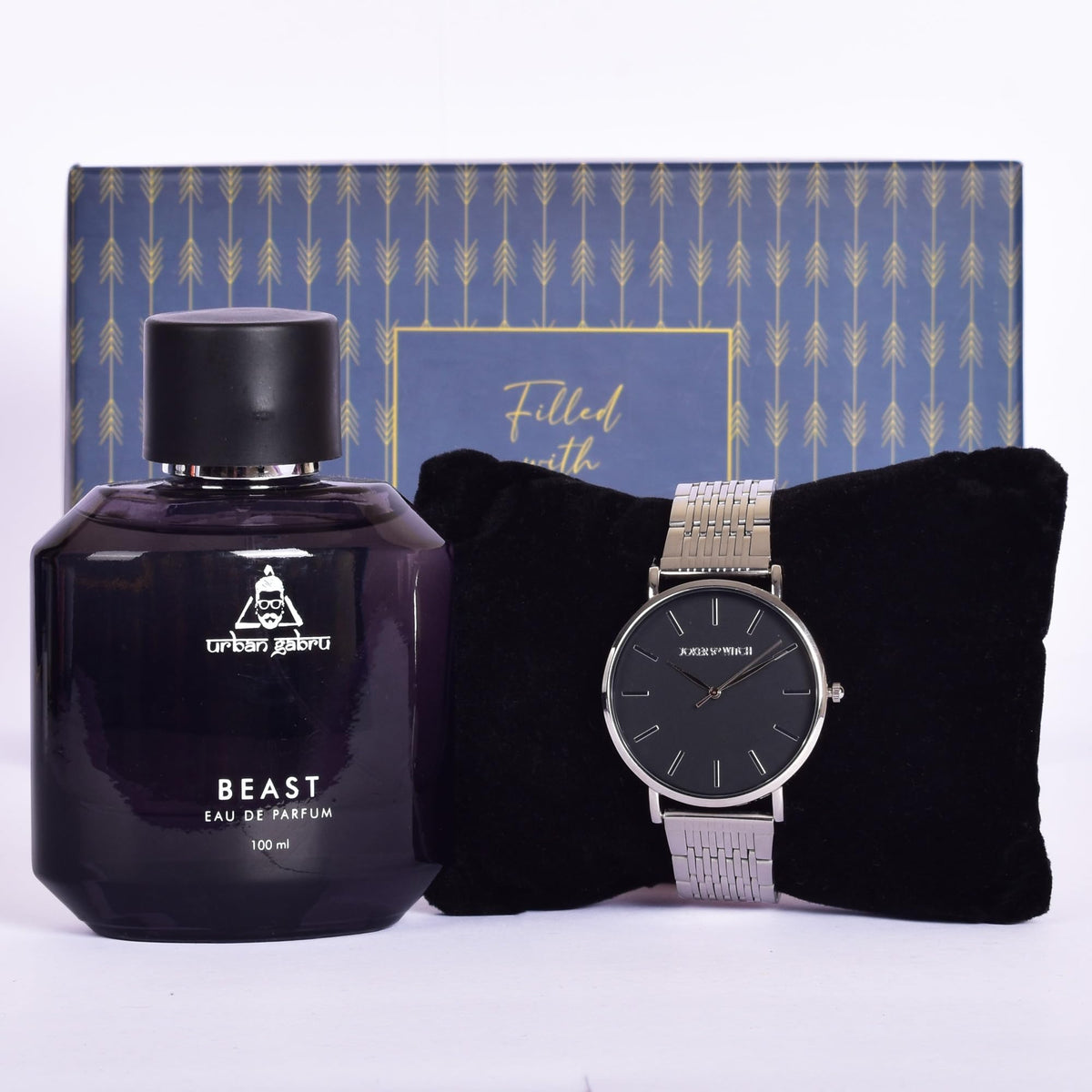 Gleevers Gift Set for Men|Gift Box pack of 2 with Perfume(100 ml) & Joker and Witch Watches for Men| Birthday Gift, Anniversary Gift, Valentine Gift, Christmas Gift, Secret Santa Gifts