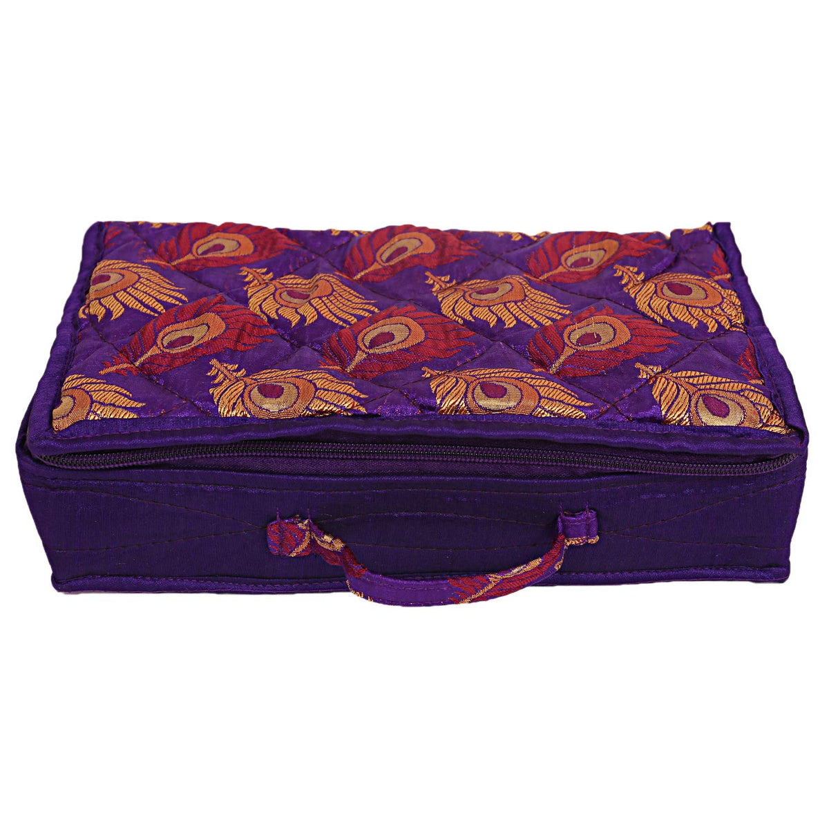 Kuber Industries Brocade Silk Jewellery Kit (CTKTC584, Purple)