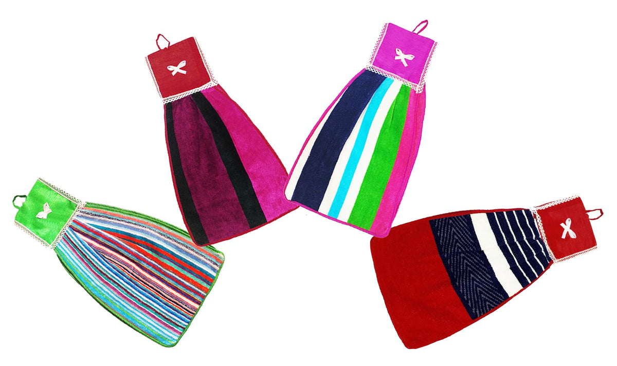 Kuber Industries Hanging Cotton 4 Pieces Cotton Washbasin Napkin/Hand Towel for Kitchen and Bathroom (Multi)