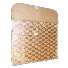 Kuber Industries 10 Piece Cotton Saree Cover Set, Golden,Standard,KI00201