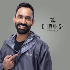 THE CLOWNFISH Rain Coat for Men Waterproof for Bike Reversible Double Layer with Hood Raincoat for Men. Set of Top and Bottom Packed in a Storage Bag Captain Pro Series (Black, X-Large)