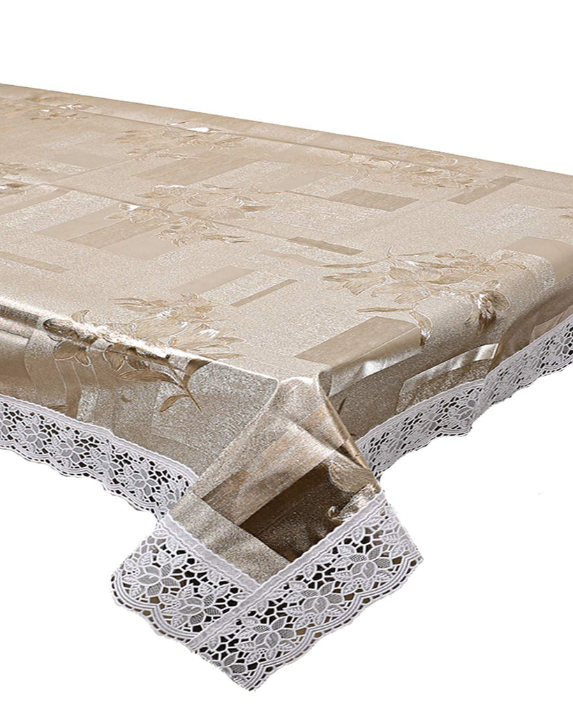 Kuber Industries Floral PVC 4 Seater Center Table Cover - Silver ...