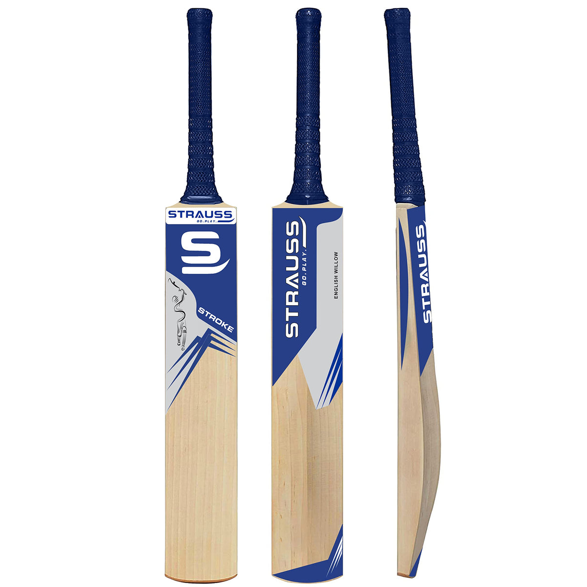 Strauss Cricket Bat | Edition: Stroke | English Willow | Size: 6 | Premium Leather Ball Cricket Bat