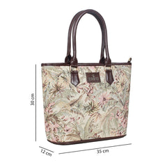 The Clownfish Justina Handbag for Women Office Bag Ladies Shoulder Bag Tote for Women College Girls (Beige)