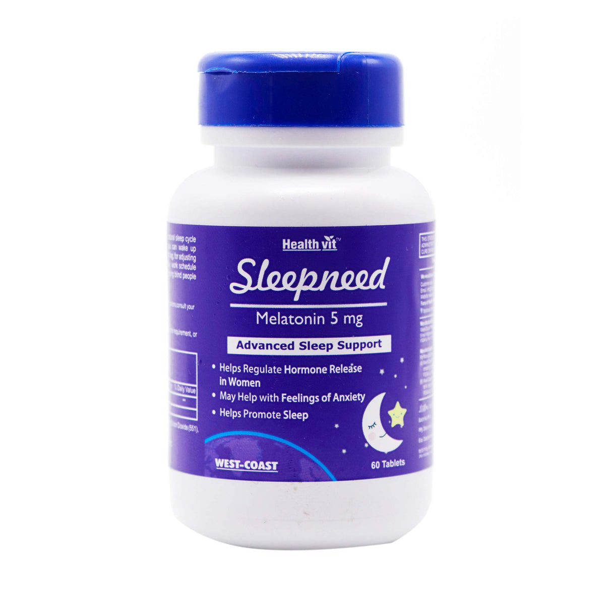 Healthvit Sleepneed Melatonin 5mg | Formulated to Promote Peaceful Sleep | Advanced Sleep Support | Stay Asleep Longer, Easy to Take, Faster Absorption - 60 Tablets